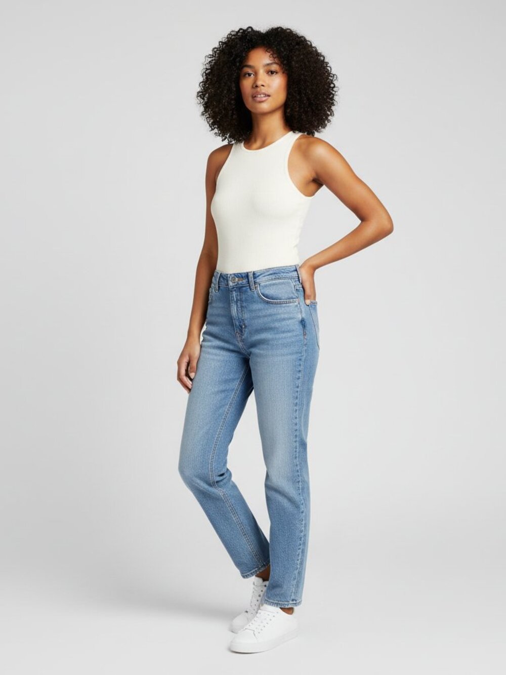 BP Ribbed Tank Bodysuit NWT White X-Small